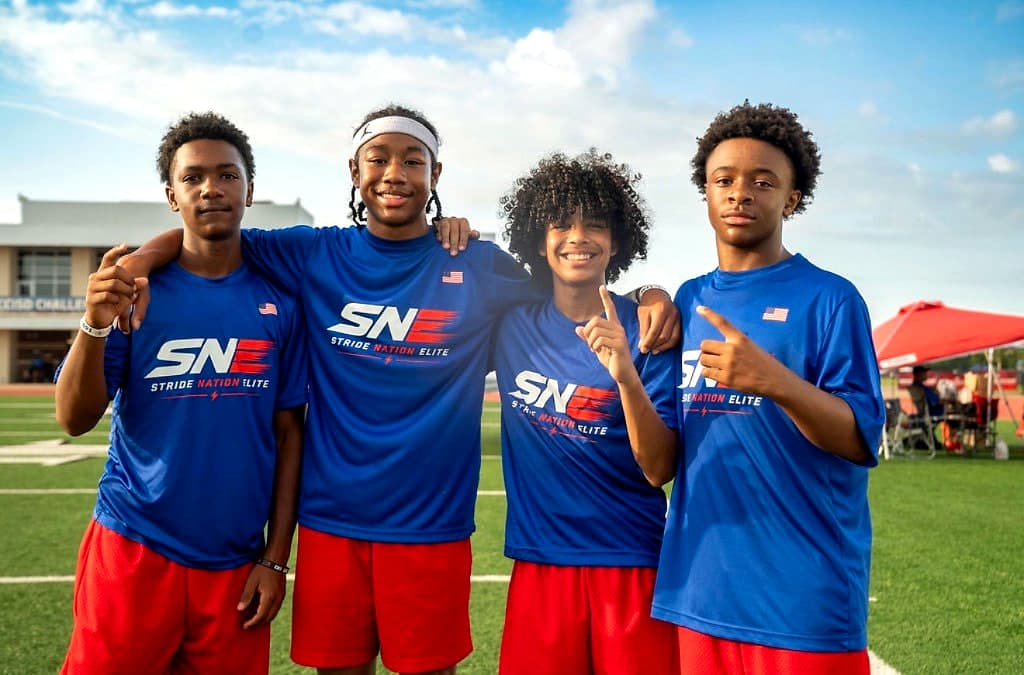 The Schindewolf 4 — four 13-year-old Stride Nation Elite relay sprinters from Schindewolf Intermediate School in Spring, Texas